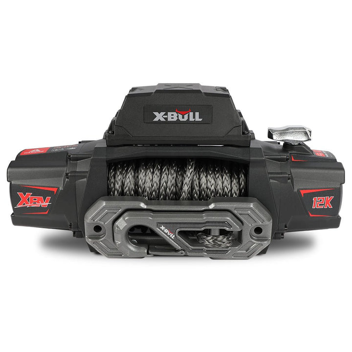 X - BULL Electric Winch TT 12000 LBS 12V Synthetic Rope SUV Jeep Truck 4WD