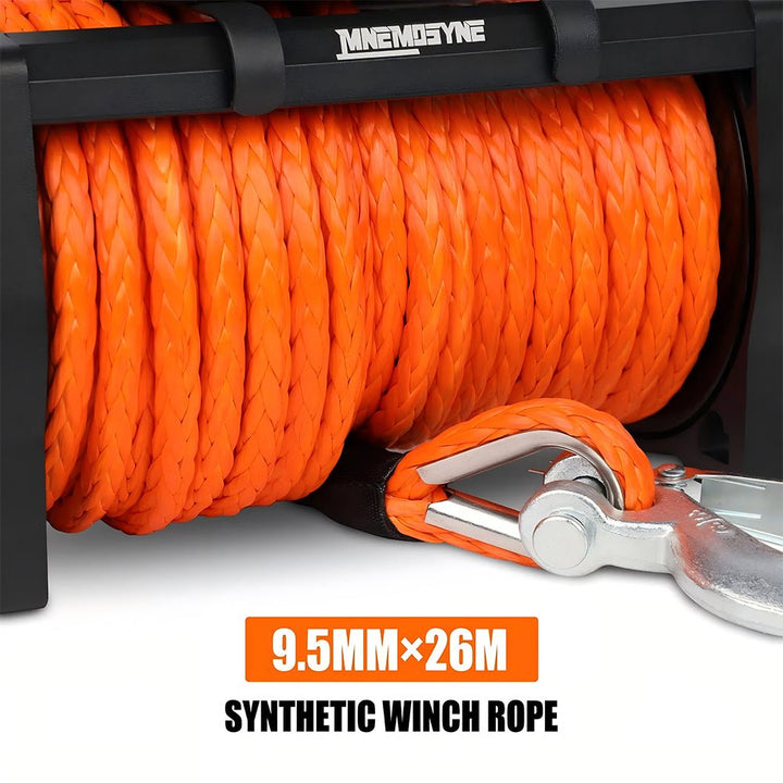 MNEMOSYNE Electric Winch 13000lbs Synthetic Rope Towing Trailer Truck 4WD 4x4