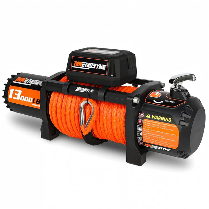 MNEMOSYNE Electric Winch 13000lbs Synthetic Rope Towing Trailer Truck 4WD 4x4