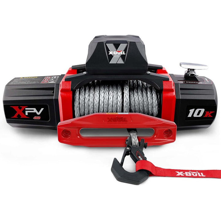 X - BULL Electric Winch XPV 10000 LBS 12V Synthetic Rope SUV Jeep Truck 4WD - X - BULL