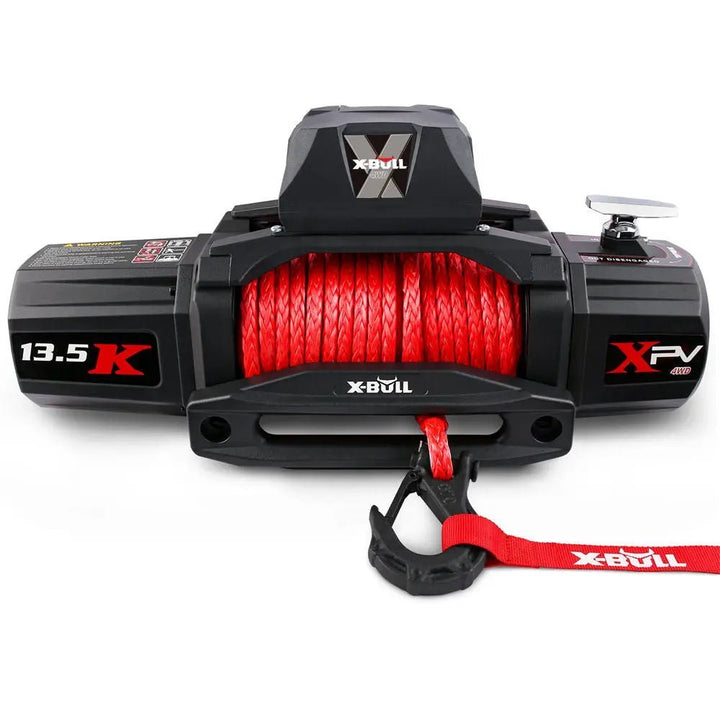 X - BULL Electric Winch XPV 13500 LBS 12V Synthetic Rope SUV Jeep Truck 4WD（test item） - X - BULL