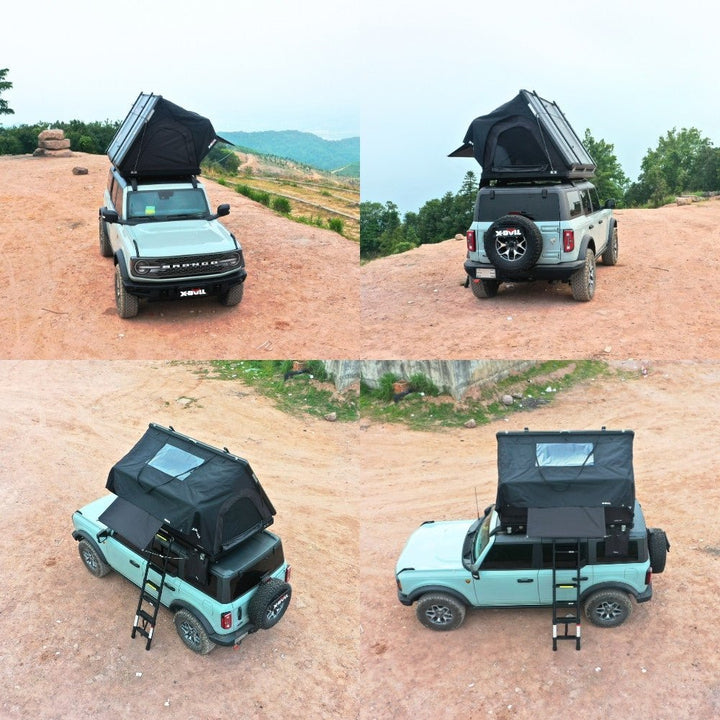 X - BULL Hard Shell Roof Top Tent with Ladder and Mattress - X - BULL