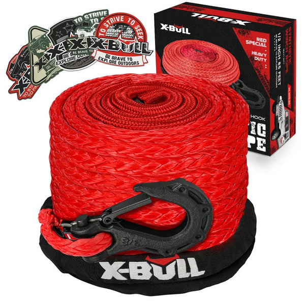 X-BULL Synthetic Winch Rope Kit 1/2" X 85ft 32000 LBS - X-BULL